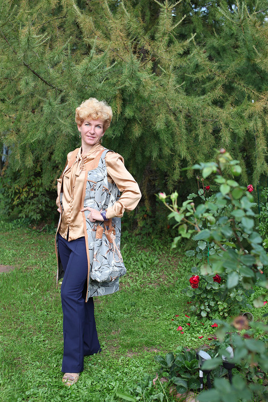 Жилет, блузка, брюки и сумка-мешок от Настя Воейкова