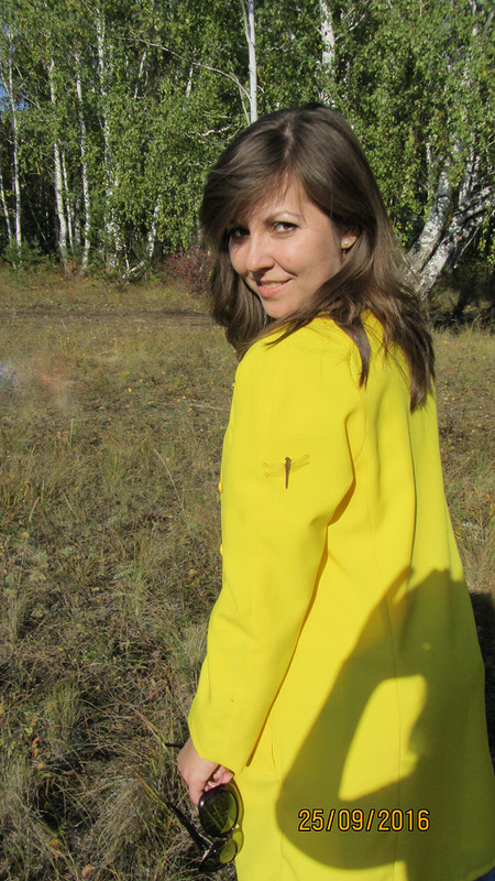 Желтое летнее пальто от nadezhdamak