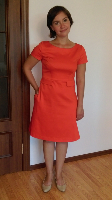 Красное платье с завышенной талией от AnastasiaPashnina
