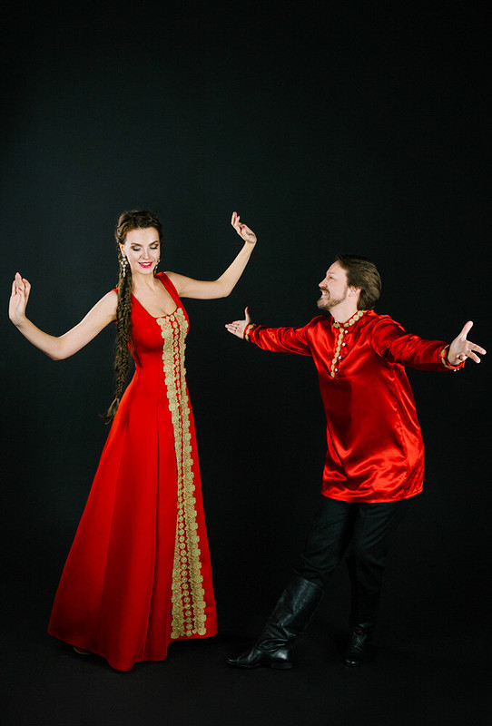 Дебют-сценические костюмы в русском стиле.Сарафан и Косоворотка от AlexandraMaiskaya