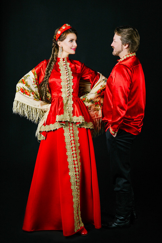 Дебют-сценические костюмы в русском стиле. Женский жакет с баской-зипун от AlexandraMaiskaya