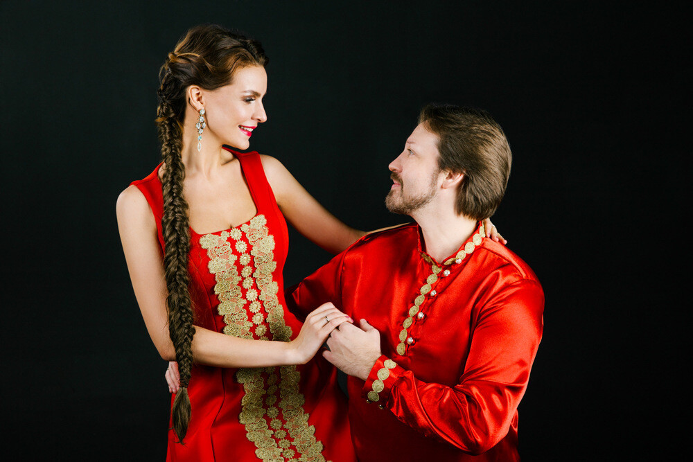 Дебют-сценические костюмы в русском стиле.Сарафан и Косоворотка от AlexandraMaiskaya