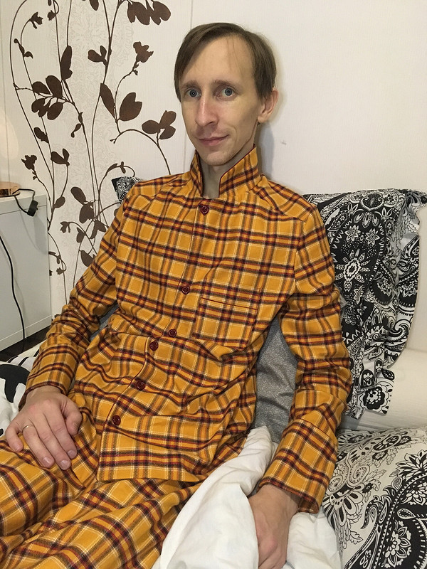 Яркая осенняя пижама для мужа от Anna_Tsi