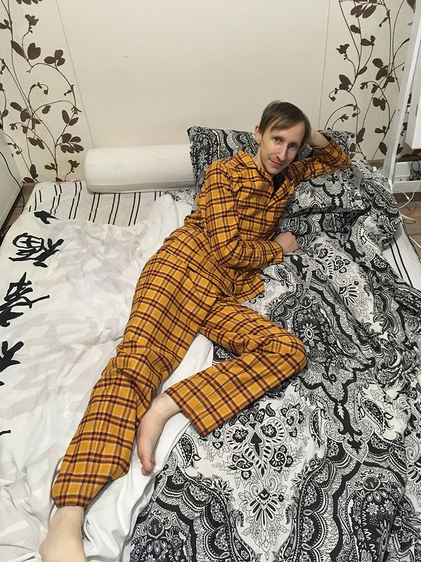 Яркая осенняя пижама для мужа от Anna_Tsi