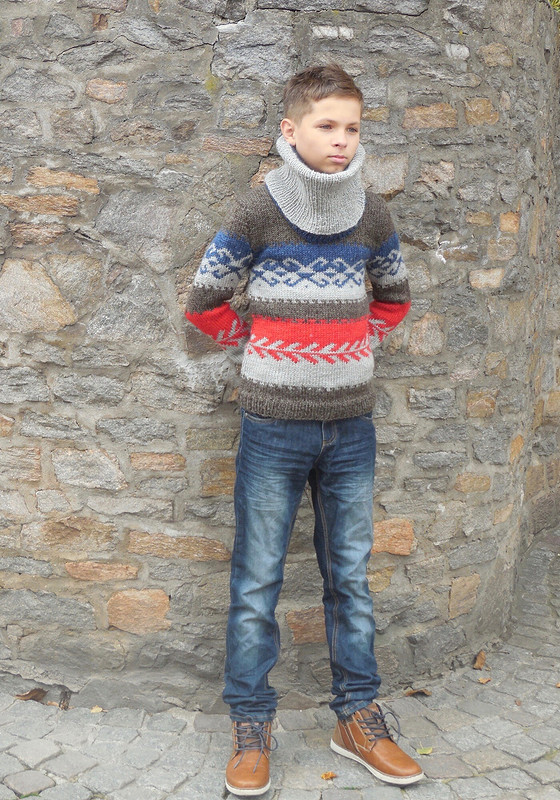 Пуловер и снуд для сына от AnastasiaKizimova