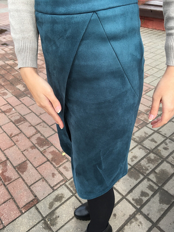 Замшевая юбка с эффектом запаха от Anna_Tsi