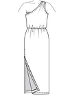 Платье с высоким разрезом