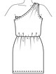 Платье на одно плечо №6 A — выкройка из Burda. Шить легко и быстро 1/2017