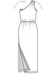 Платье с высоким разрезом №6 C — выкройка из Burda. Шить легко и быстро 1/2017