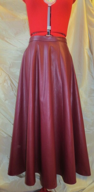 Коническая юбка-миди из экокожи от cvetic