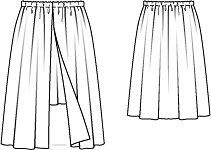 Двухслойная юбка на эластичном поясе