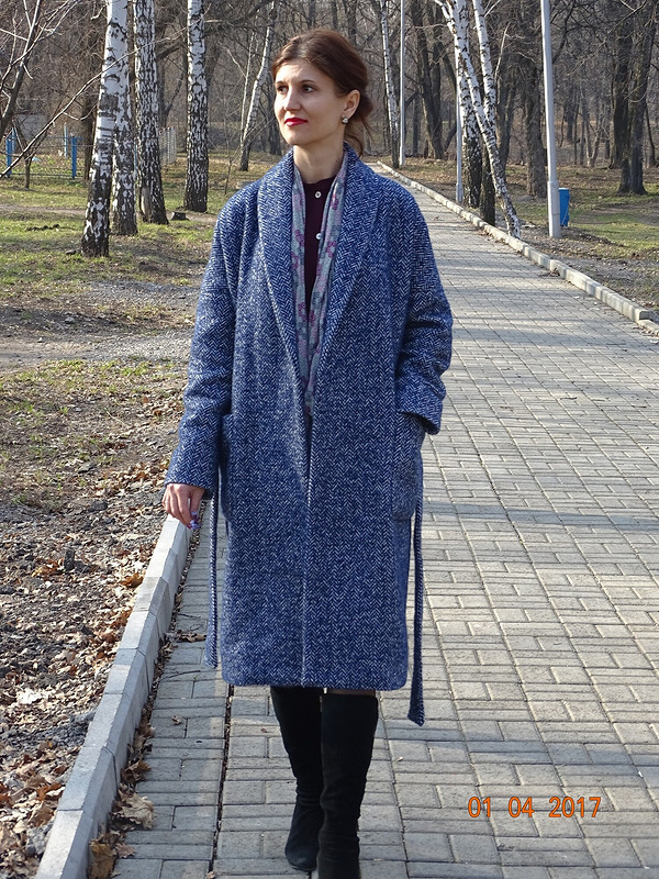 Мое пальто-халат или весна в синем) от Мелания