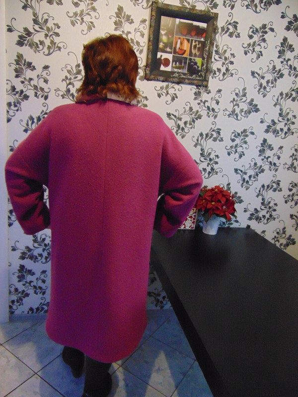 Пальто цвета фуксия (оверсайз) от Elenka-Elenka