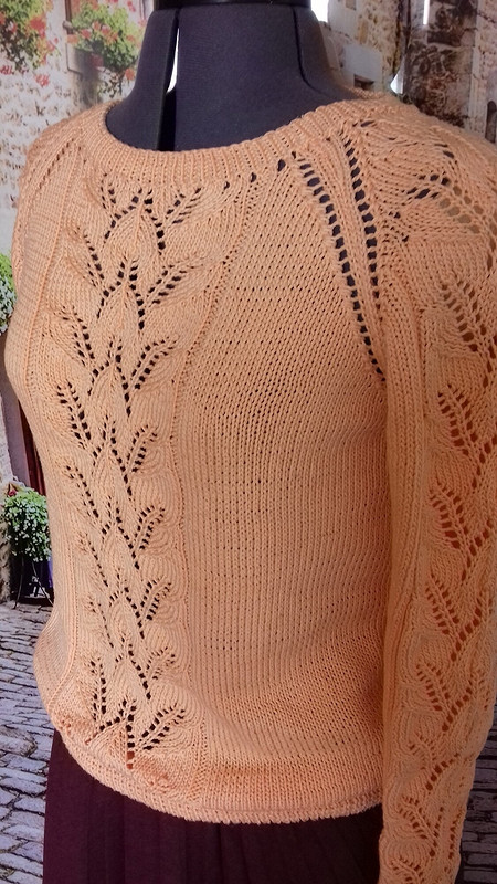 Пуловер «Ажурные листья» от Yuliua77