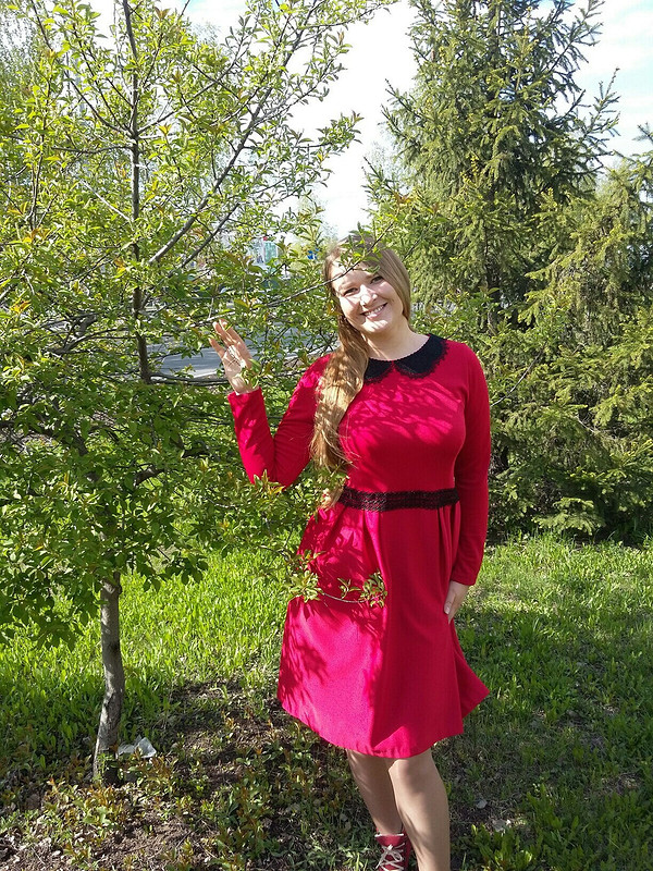Красное платье от Sveta Sews