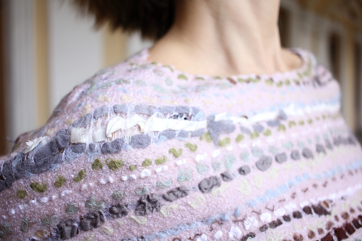 Валяный джемпер, имитация ручного ткачества от Julia_Kozyreva