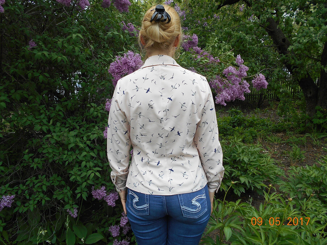 Блузка с журавлями от Oksana-Ksu