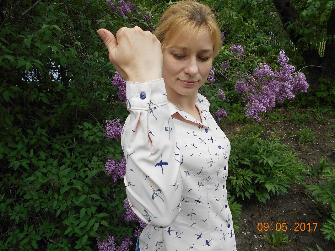 Блузка с журавлями от Oksana-Ksu