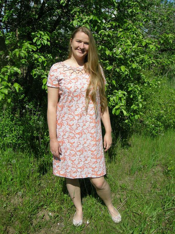 Платье с листочками. Ткань из бабушкиного сундука от Sveta Sews