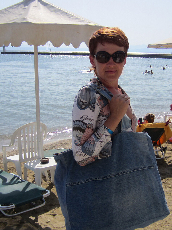 Пляжная сумка из старых джинсов от Юлия Деканова - редактор сайта
