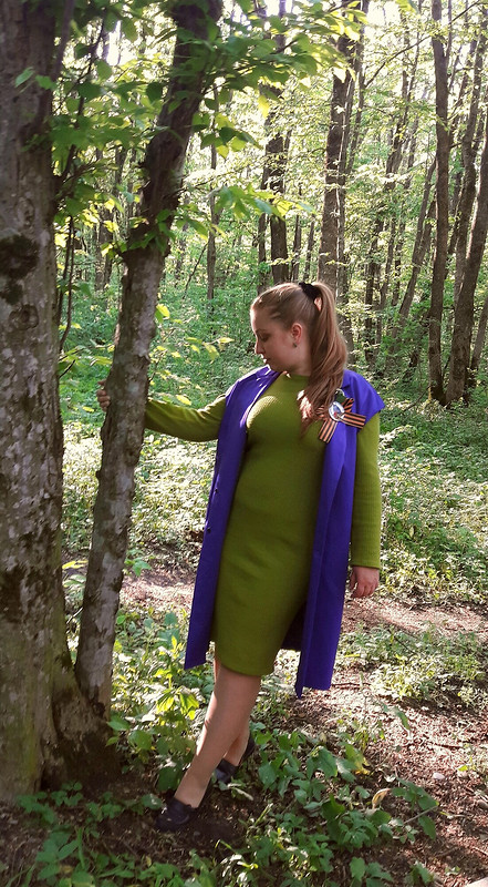 Платье травяное в рубчик от KaterinaOlegovna