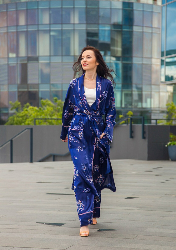 Пальто-кимоно в пижамном стиле от Kuznetsova_ME