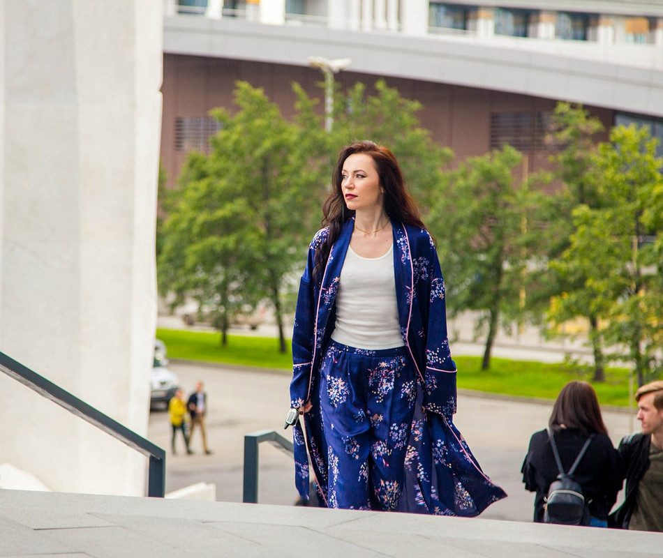 Пальто-кимоно в пижамном стиле от Kuznetsova_ME