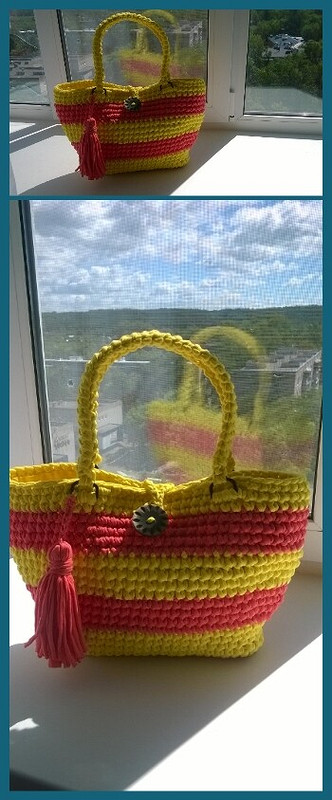 Пляжная сумочка из трикотажной пряжи \Екатерина от 2002Katrina1979