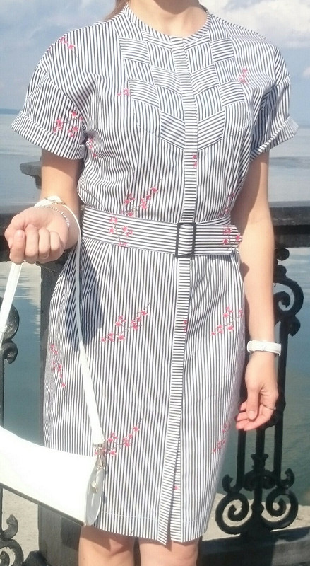 Платье с плетеным пластроном от Viktoria.Str