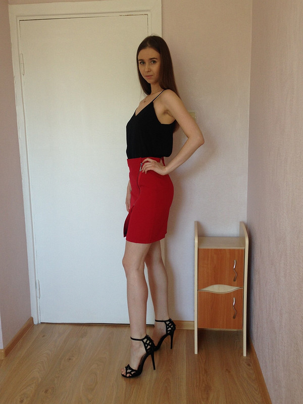 Красная юбка на запах от KseniaT27