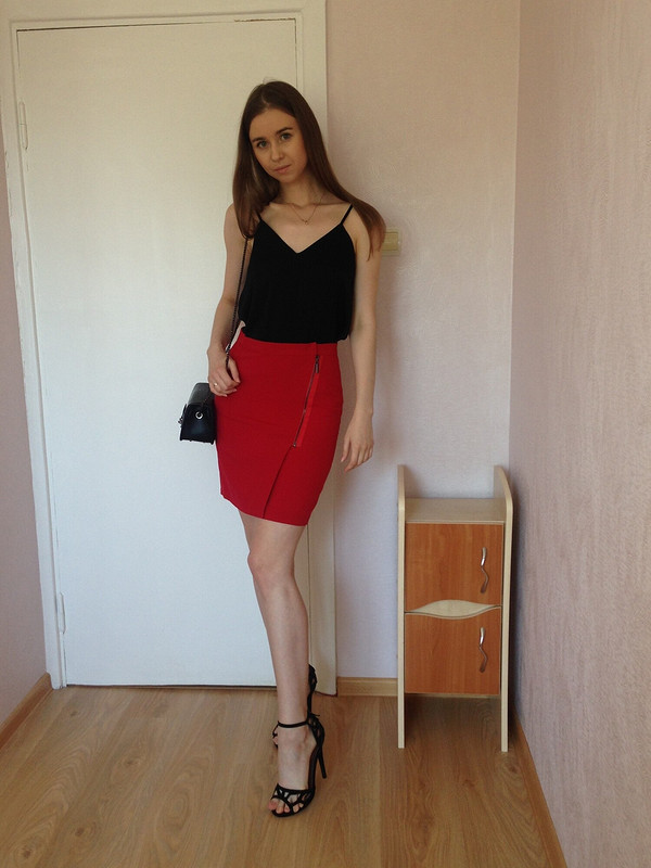 Красная юбка на запах от KseniaT27