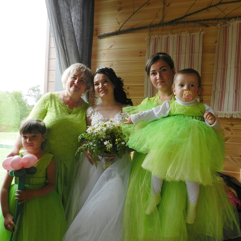 Зеленая история : Платья мама+дочки от padalka