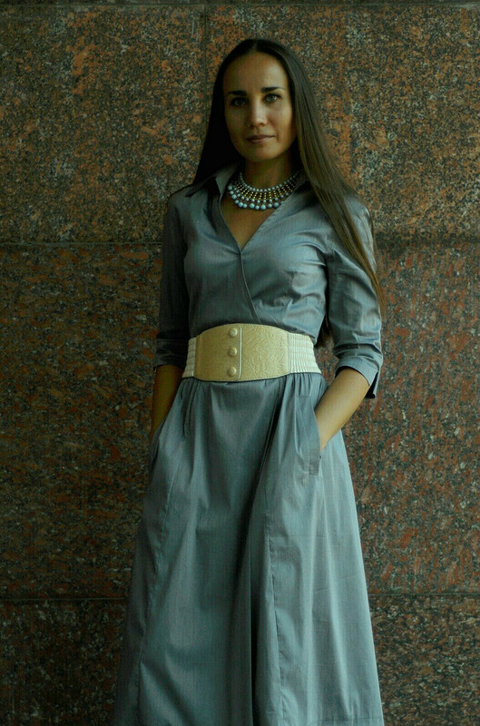 Ахроматическое платье-рубашка от Infuzoriya_tufelka