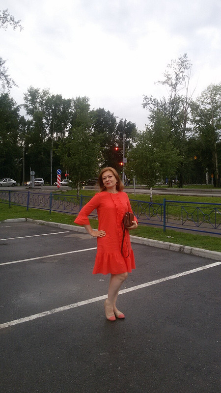 Коралловое платье от IrinaSablina