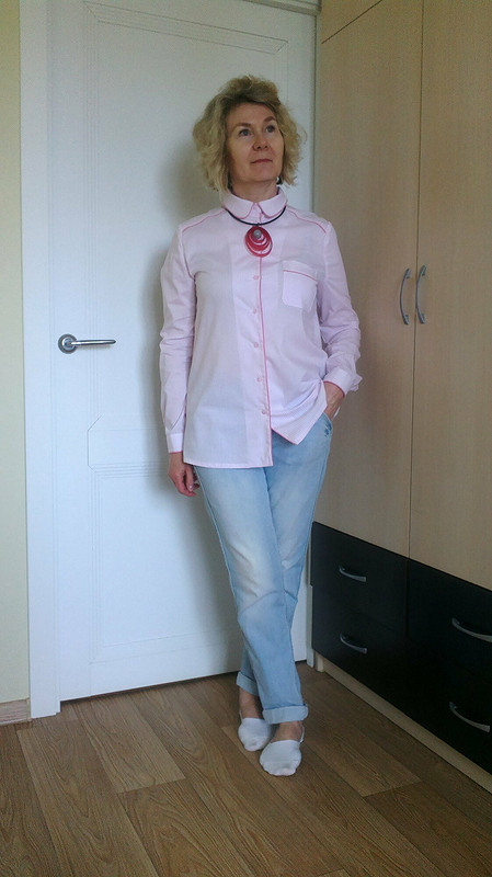 Блузка с контрастным кантом от Irina_Korobeinikova