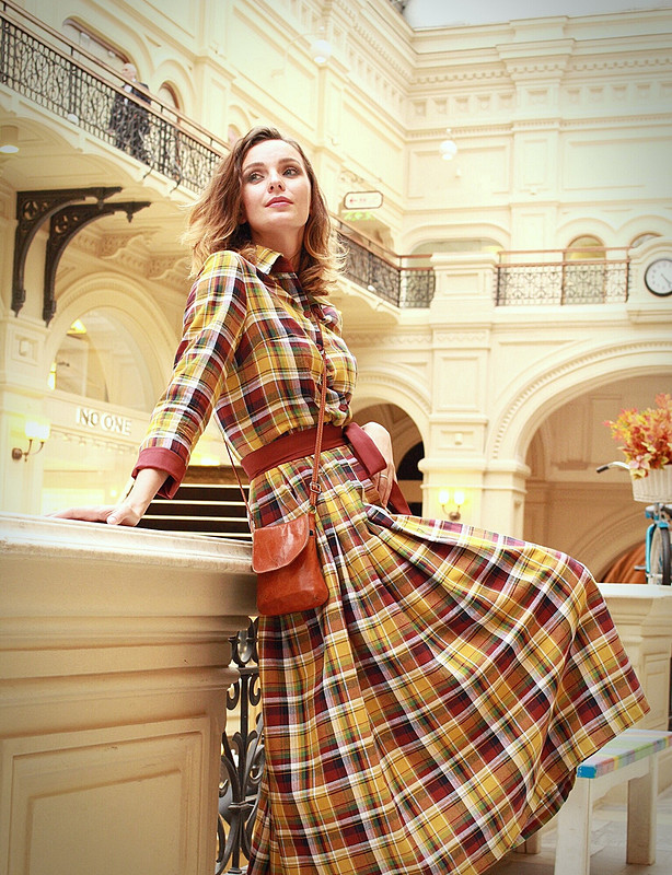 Ну,еще одна!Осенняя горчичная платье рубашка от AlexandraMaiskaya