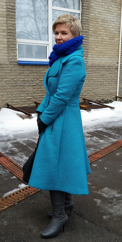 Бирюзовое пальто от marinakurochka