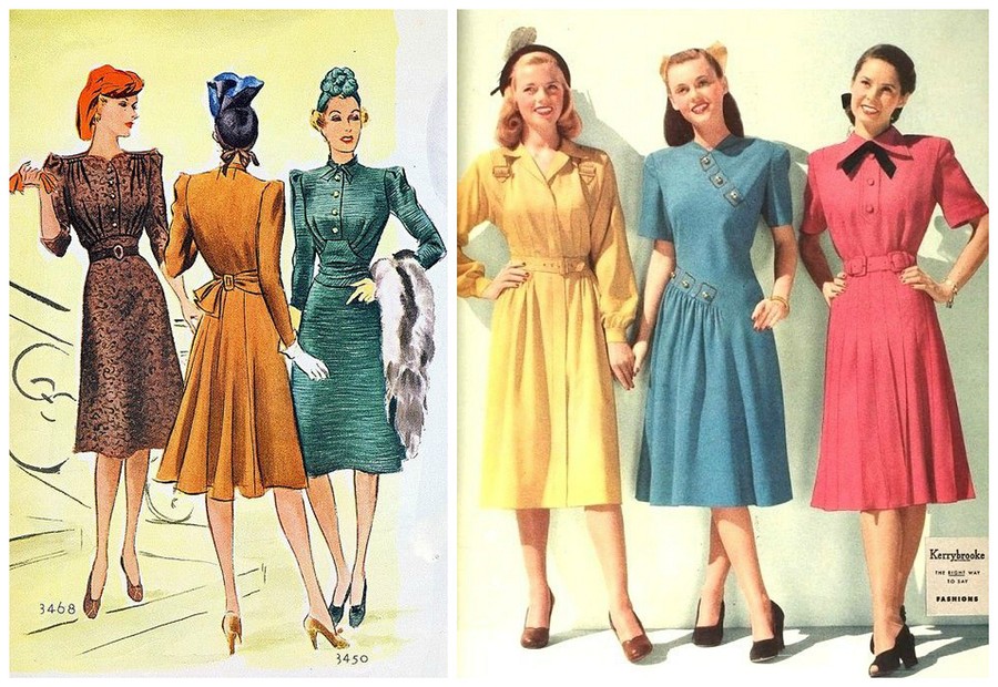 Платья 40 годов. Платье 40-х годов для выступления