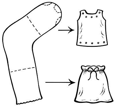 Платье для Барби из носка, шарика и прочих подручных материалов - Коробочка идей и мастер-классов