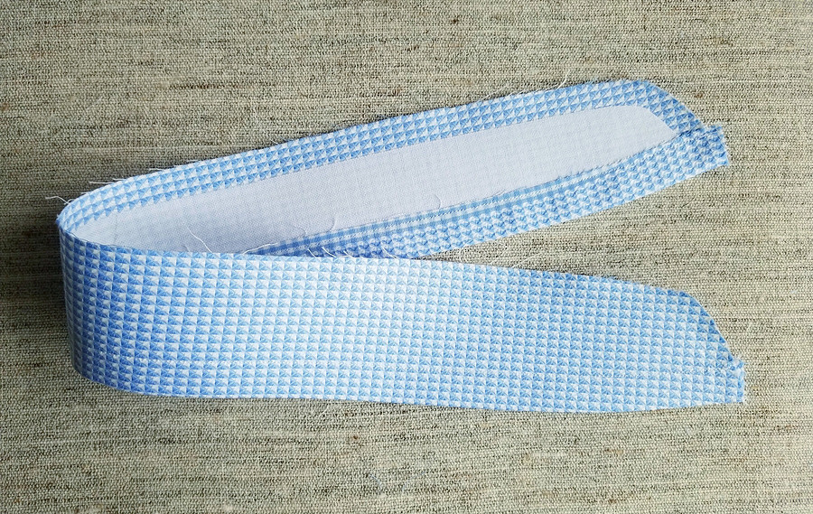 Обработка воротника мужской рубашки с кулисками для косточек