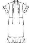 Платье-футляр с оборками