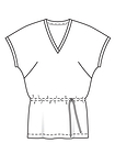 Блузка с удлиненной линией плеч