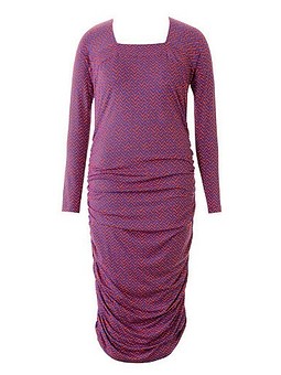 Платье с драпировкой №405 А — выкройка из Burda. Мода для полных 1/2016