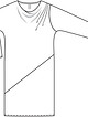 Платье асимметричного кроя №422 — выкройка из Burda. Мода для полных 1/2016