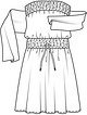 Платье-бандо №426 А — выкройка из Burda. Мода для полных 1/2016