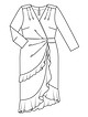 Платье с V-образным вырезом №403 — выкройка из Burda. Мода для полных 1/2018