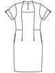 Узорчатое платье-футляр №415 — выкройка из Burda. Мода для полных 1/2018
