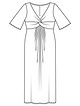 Коктейльное платье силуэта ампир №426 — выкройка из Burda. Мода для полных 1/2018