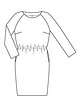 Платье с рукавами реглан 7/8 №415 — выкройка из Burda. Мода для полных 2/2018