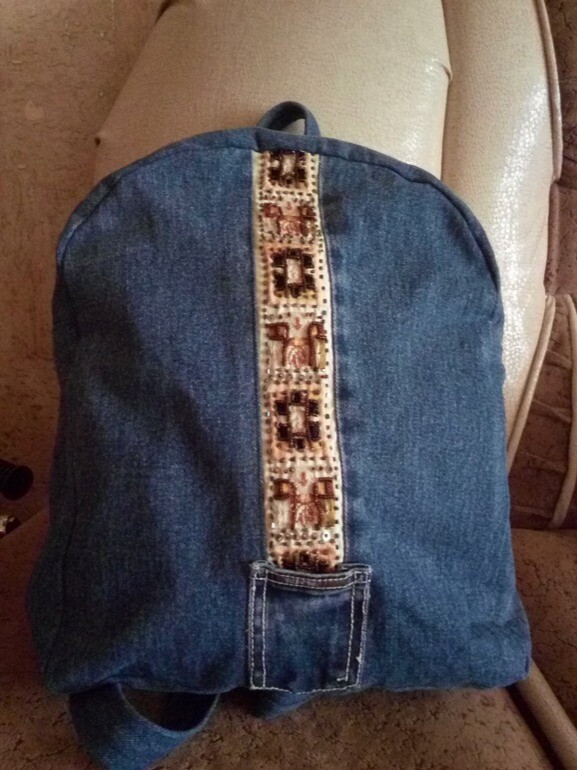 Рюкзачок из старых джинсов от chizhovaz